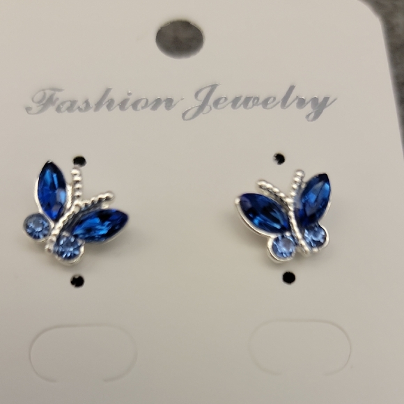 Fashion Jewelry Jewelry - Dainty Blue Butterfly Earrings